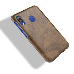 Acheter Wewoo Coque antichoc Litchi Texture PC + PU pour Galaxy M20 (Marron)