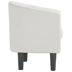 Avis vidaXL Fauteuil blanc similicuir