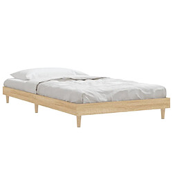 Acheter Vidaxl Cadre de lit chêne sonoma 100x200 cm bois d'ingénierie