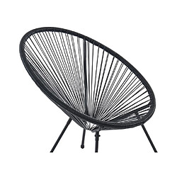 Acheter Vente-Unique Lot de 2 fauteuils de jardin en fils de résine tressés Noir - ALIOS III de MYLIA