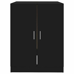 Avis Maison Chic Meuble rangement de salle de bain | Meuble pour machine à laver | Armoire murale de bain Noir 71x71,5x91,5 cm -GKD35751