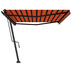 Avis vidaXL Auvent automatique sur pied 500x300 cm Orange/marron