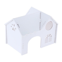 Acheter 1 Pc Hamster Hérisson Cochon d'Inde Villa En Bois Petits Animaux Maison En Bois Blanc