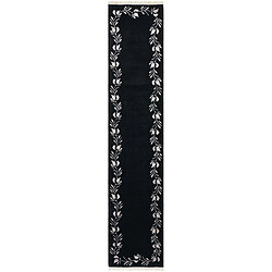 Vidal Tapis de couloir en laine 404x81 noir Darya