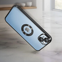 Avis Avizar Coque iPhone 14 Silicone Bloc Caméra Couvert Transparent Contour noir Chromé