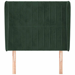 Avis Maison Chic Tête de lit moderne avec oreilles pour chambre - Décoration de lit Vert foncé 93x23x118/128 cm Velours -MN14932