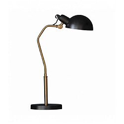 Endon Lampe de table Largo en Acier , Noir satiné et peinture en laiton vieilli