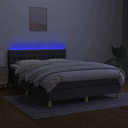 Acheter Sommier à lattes,Cadre à lattes de lit et matelas et LED pour Adulte Gris foncé 140x190 cm -MN73074