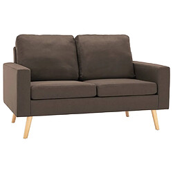 Maison Chic Canapé à 2 places,Sofa de Salon,Canapé droit Marron Tissu -GKD602833