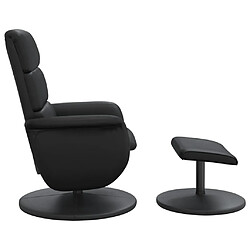 Avis vidaXL Fauteuil inclinable avec repose-pied noir similicuir