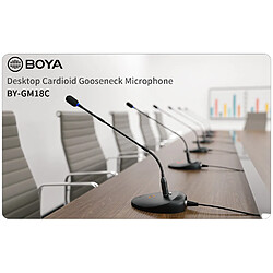 Boya BY-GM18CB Microphone de conférence sans fil avec bras flexible, filtre anti-pop, connecteur XLR