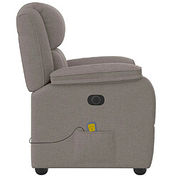 Acheter vidaXL Fauteuil de massage inclinable électrique Taupe Tissu