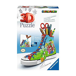 Avis SUPER MARIO Puzzle 3D Sneaker - Ravensburger - Puzzle 3D enfant - sans colle - Pot a crayons 108 pieces - Des 8 ans