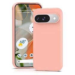 Htdmobiles Coque pour Google Pixel 9 et 9 Pro 5G - housse etui silicone gel fine + verre trempe - ROSE