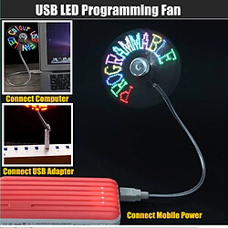 Universal Bricolage USB LED Lampe Clignotant Auto-émission Ventilateur Édition Affichage Couleur Lettre Symbole Numéro Salut Bannière Ventilateur pour PC Power Bank | USB Gadget