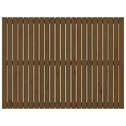 Avis vidaXL Tête de lit murale Marron miel 146,5x3x110cm Bois massif de pin