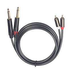 Acheter Câble Audio 2 x RCA Mâle vers 2 x Jack 6,35 mm Mono, Longueur 1.5m Haute Fidélité