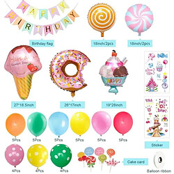 Acheter Euro Mega 54 pcs Décoration Anniversaire Enfant Kit anniversaire Décoration ballons de bonbons pour Filles Fête enfant