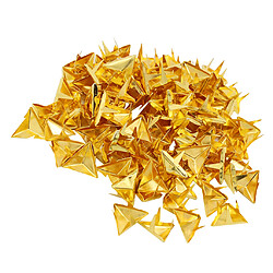 Acheter 100pcs métal triangulaire rivet goujon griffe pour sac en cuir ceinture décor 16mm or