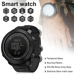 Avis Universal Montre numérique Temps Sport de plein air Armée Multifonction Smartwatch Boussole Marque imperméable Shopping | Smartwatch (Noir)