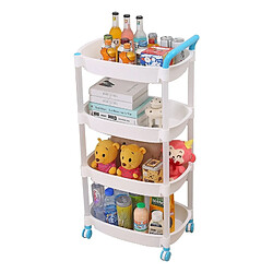 Wewoo Chariots de cuisine en plastique multicouche support à roulettesétagère de rangement mobile pour chariot de cuisinerose à deux couches pas cher