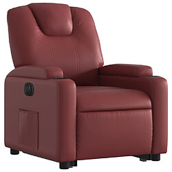 Avis vidaXL Fauteuil inclinable électrique rouge bordeaux similicuir