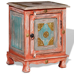 Acheter Maison Chic Table de chevet Table de Nuit Meuble de Rangement Bois de manguier massif Orange