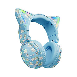 Yonis Casque Audio Sans Fil Oreilles De Chat RGB