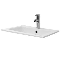 Vasque avec vidage sans trop-plein 69x46x13 cm Blanc en céramique ML-Design