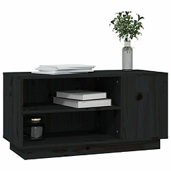 Acheter Maison Chic Meuble TV scandinave - Banc TV pour salon Noir 80x35x40,5 cm Bois de pin massif -MN22040