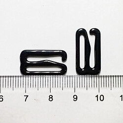 100x métal noir lingerie matériel clip de couture crochet oeil 15mm