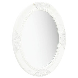 vidaXL Miroir mural style baroque 50x60 cm Blanc