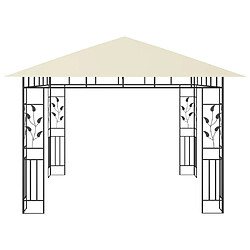 Avis vidaXL Belvédère avec moustiquaire 3x3x2,73 m Crème 180 g/m²