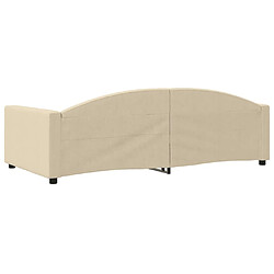 Acheter vidaXL Lit de repos crème 100x200 cm tissu