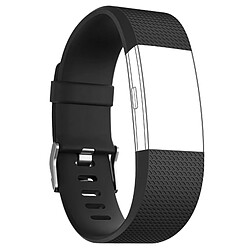 Avizar Bracelet FitBit Charge 2 Sport Silicone Texturé Fermeture Boucle ardillon Noir