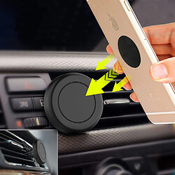 Support de voiture magnétique pour téléphone portable, lot de 2 supports de voiture magnétiques universels pour grille d'aération, pour téléphones portables et mini tablettes avec technologie Fast Swift-Snap