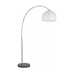 Searchlight Lampadaire 1 ampoule Arcs, en chrome, marbre noir et thermoplastique blanc