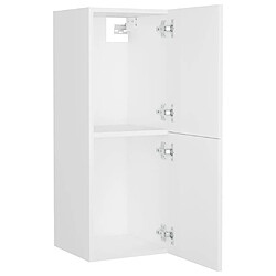 Maison Chic Ensemble de meubles de salle de bain,Armoire rangement Bain Blanc Aggloméré -MN79782 pas cher