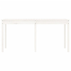 Acheter vidaXL Table de jardin blanc 159,5x82,5x76 cm bois massif de pin