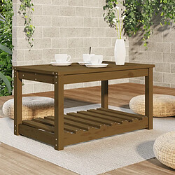 Avis Maison Chic Table de jardin | Table d'extérieur marron miel 82,5x50,5x45 cm bois massif de pin -GKD96000