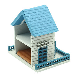 Échelle 1:12 Bricolage En Bois Maison De Poupée Artisanale Projet Miniature Jouet Cadeaux Bleu