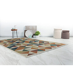 Lisa Design Noumea - tapis rectangulaire motif géométrique - intérieur et extérieur - multicolore pas cher