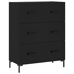 vidaXL Buffet noir 69,5x34x90 cm bois d'ingénierie