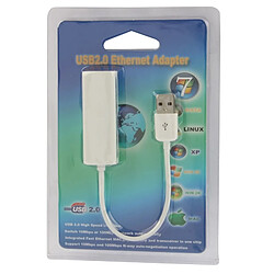 Wewoo Blanc Adaptateur Fast Ethernet USB 2.0 haute vitesse pas cher