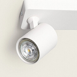 Ledkia Plafonnier Orientable Blanc Cora 3 Spots Blanc