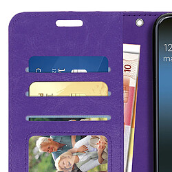 Avizar Housse Galaxy A40 Étui Portefeuille Rangements Cartes Fonction Support violet pas cher