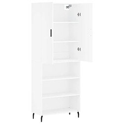 Avis vidaXL Buffet haut Blanc 69,5x34x180 cm Bois d'ingénierie