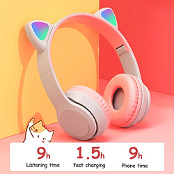 Avis GUPBOO Casque Bluetooth "oreilles de chat", avec microphone