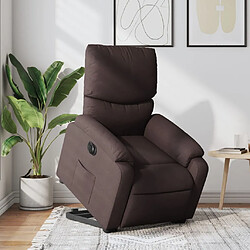 vidaXL Fauteuil inclinable électrique marron foncé tissu