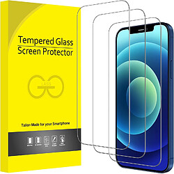 Verre Trempé pour iPhone 12 - 12 Pro (6,1") [Pack 3] Film Vitre Protection Ecran Little Boutik®